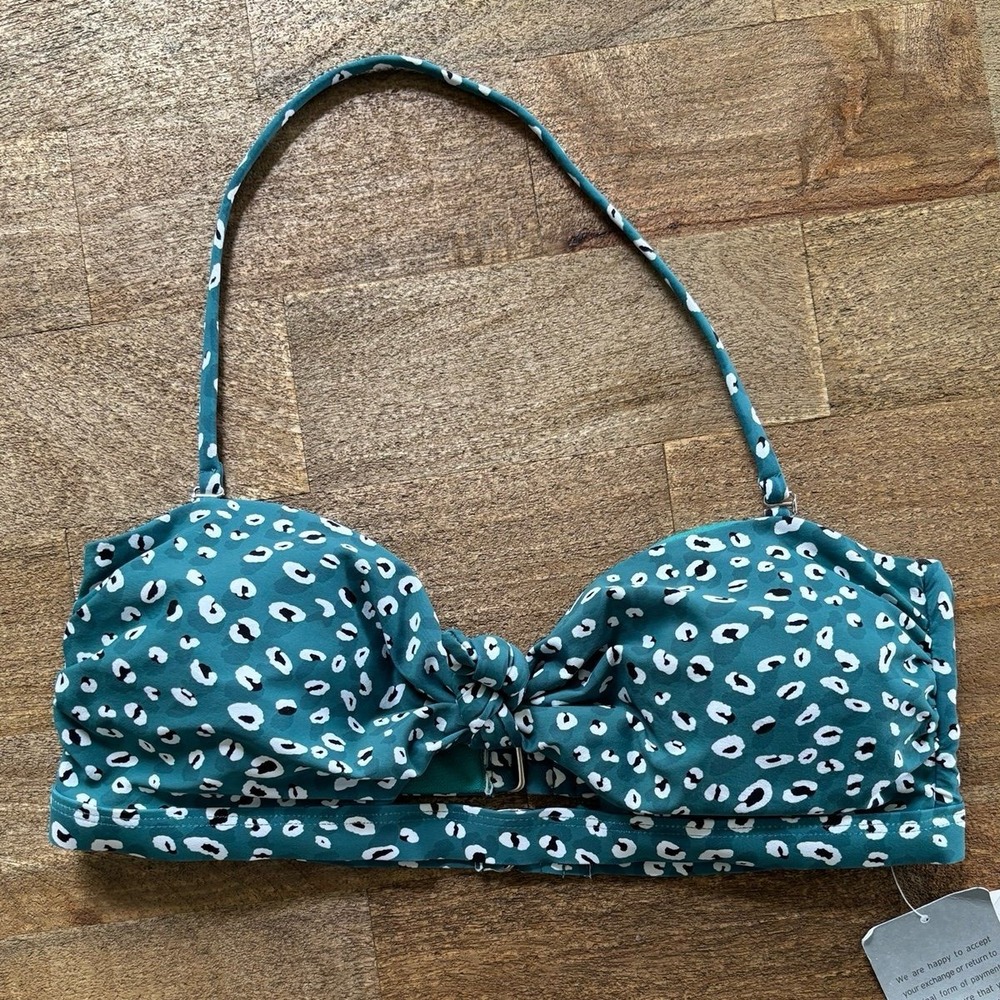 VYB Animal Knotted Bandeau Bikini Top Medium NWT‎